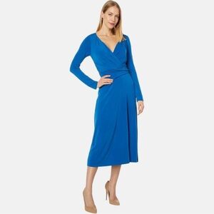 Maggy London Vibrant Blue Long Sleeve Dress